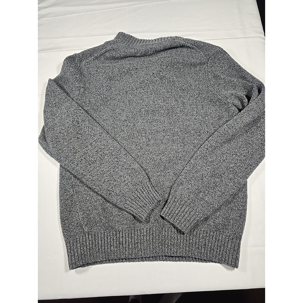 IZOD Mens Medium Sweater Pullover Long Sleeve Cable Knit Mock Neck Gray - Picture 9 of 9